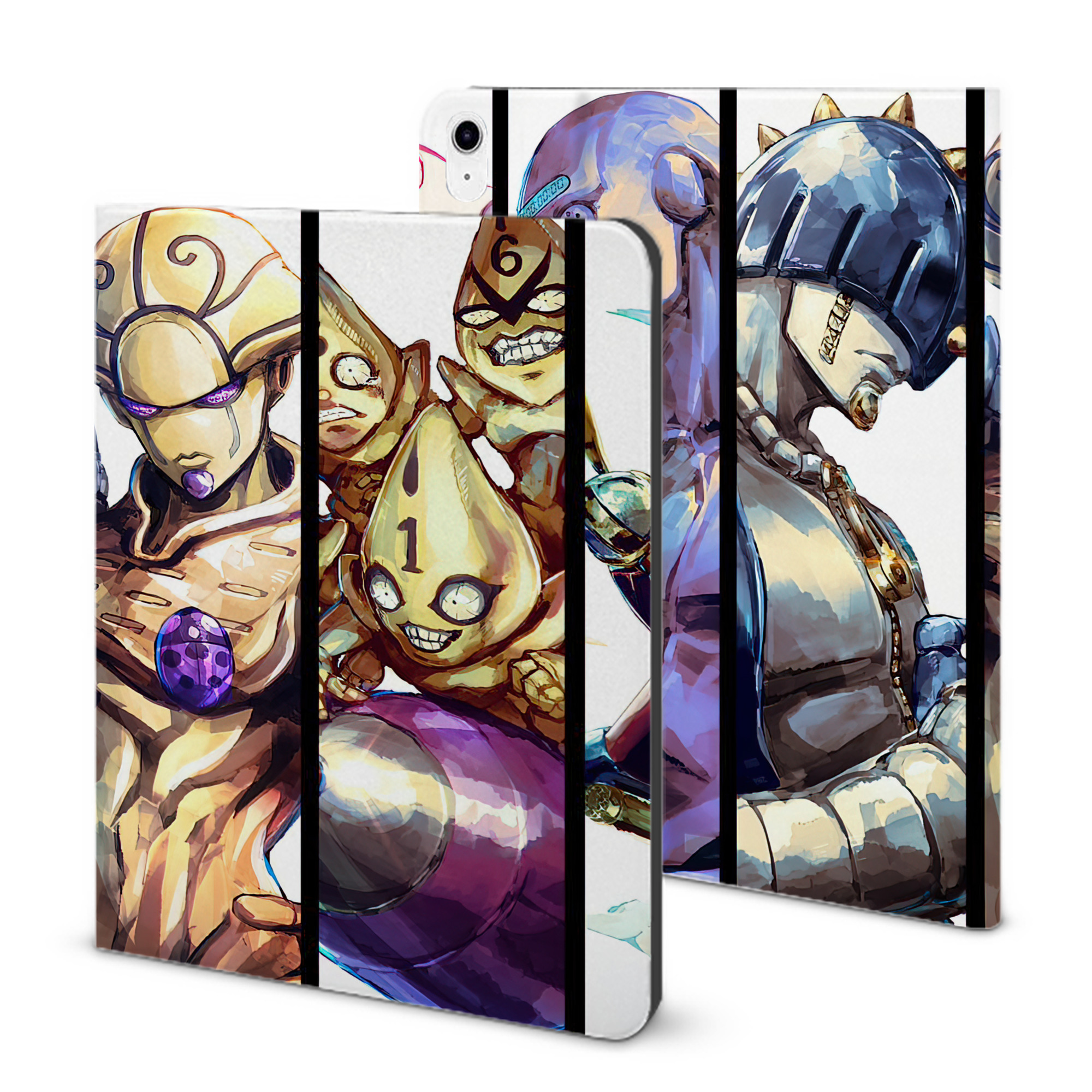 （画像用） ジョジョの奇妙な冒険 JoJo's Bizarre Adventure IPad ケース ブック型 PUレザー TPU 耐衝撃 軽量 薄型 ペン収納なし 全面保護 IPad 各モデル対応